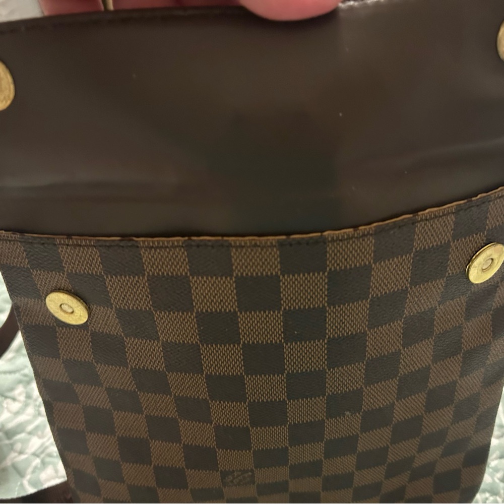 Louis Vuitton Brown Damier Ebene Crossbody with Gold Plate - Picture 2 of 5